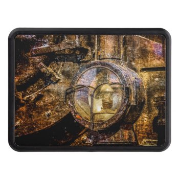 Headlight Of The Vintage Steam Train Tow Hitch Cover by DigitalSolutions2u at Zazzle