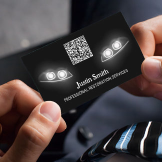 Headlight Restoration Custom QR Business Card