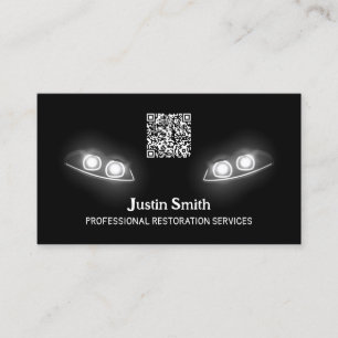 Headlight Restoration Mobile Detail QR Business Card