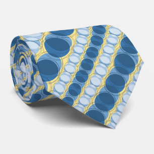 Headlights Polka Dot Striped Blue Two-sided Tie