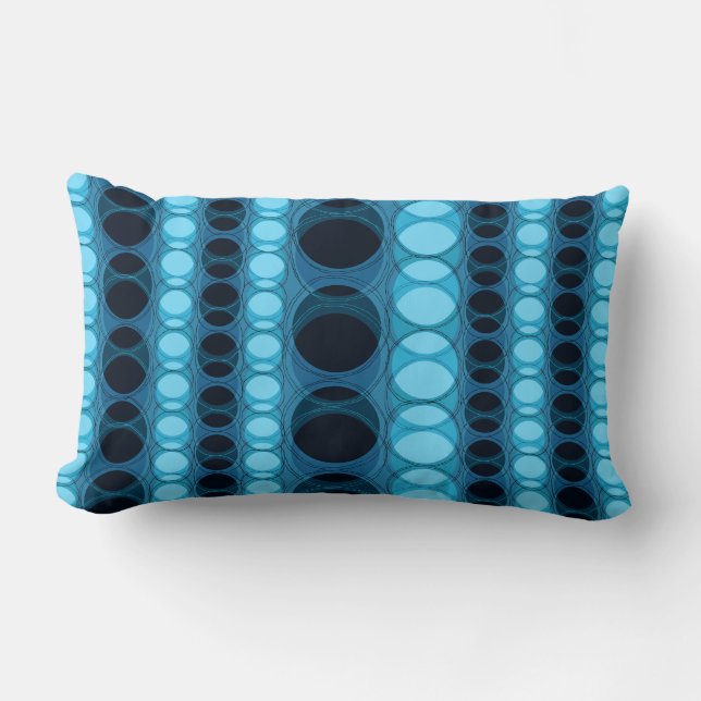 Headlights Retro Polka Dot Stripes Lumbar Pillow (Front)