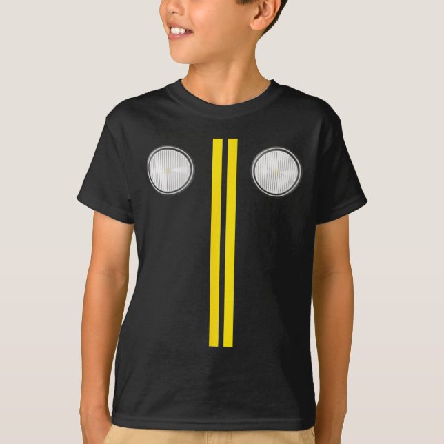Headlights With Road Markings Funny Halloween Cost T-Shirt (Front)