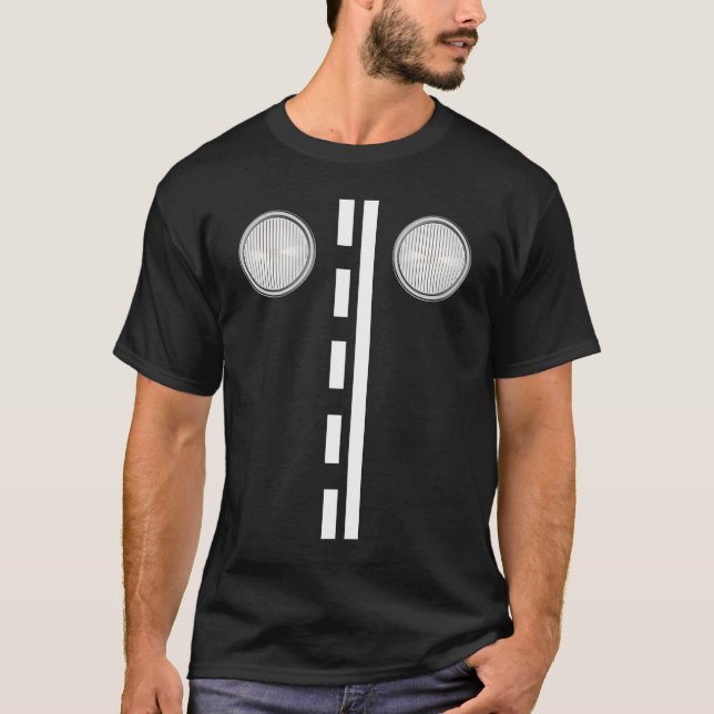 Headlights With Road Markings  Halloween Costume T-Shirt (Front)