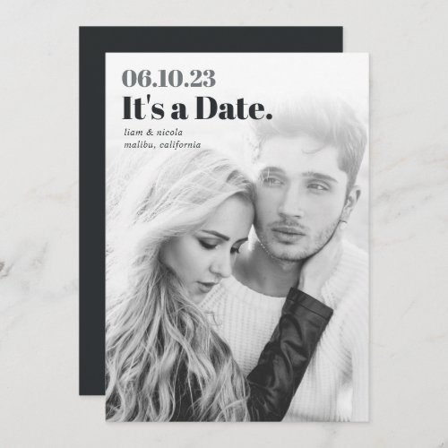 Headline  Modern Vertical Photo Save The Date