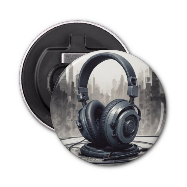 Headphone Artwork Music Lover Bottle Opener (Front)