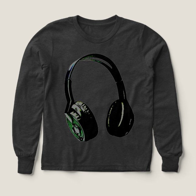 Headphone Artwork Music Lover Tri-Blend Shirts (Design Front)