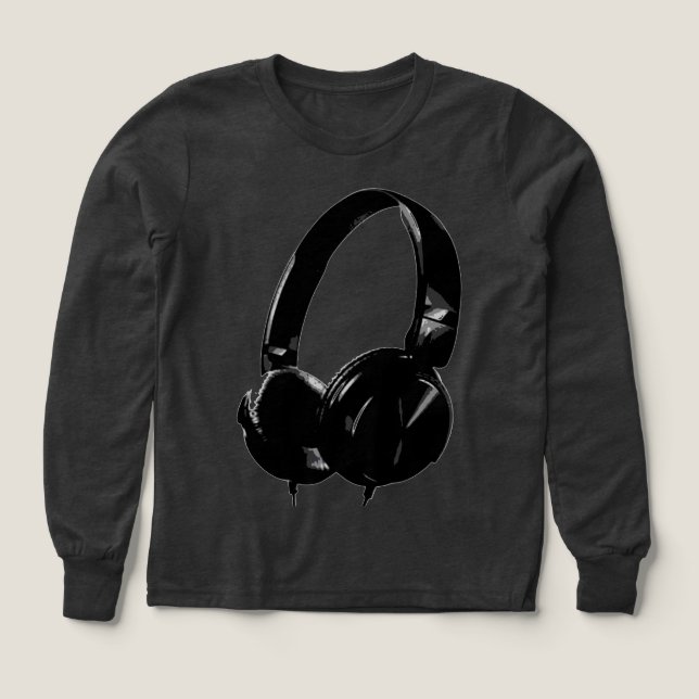 Headphone Artwork Music Lover Tri-Blend Shirts (Design Front)