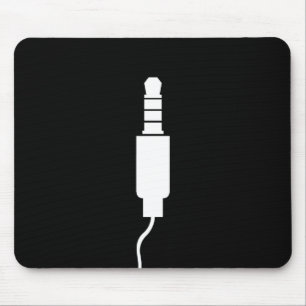 Headphone Jack Pictogram Mousepad