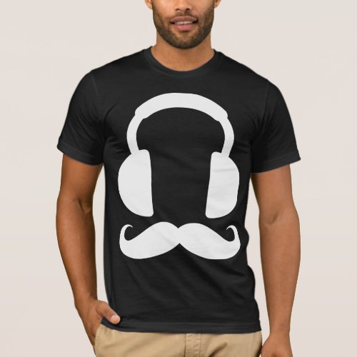 Headphone Mustache T_Shirt