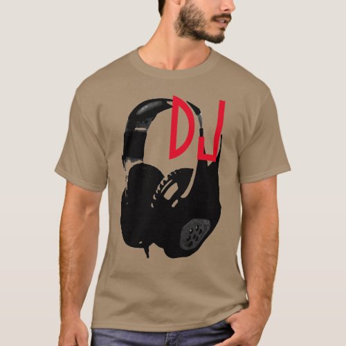 Headphone Pop Art DJ Disc Jockey  T_Shirt
