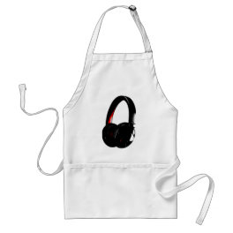 Headphone Pop Art Head Phone Adult Apron