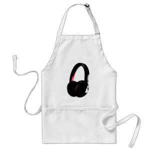 Headphone Pop Art Head Phone Adult Apron