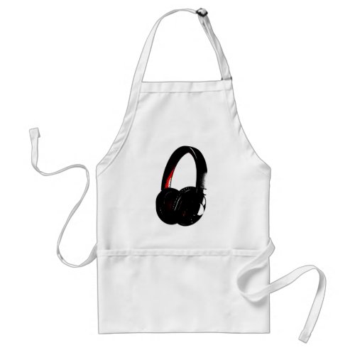 Headphone Pop Art Head Phone Adult Apron