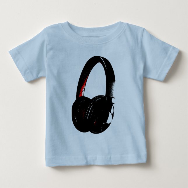 Headphone Pop Art Head Phone Baby T-Shirt (Front)
