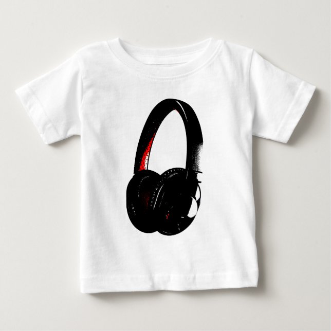 Headphone Pop Art Head Phone Baby T-Shirt (Front)
