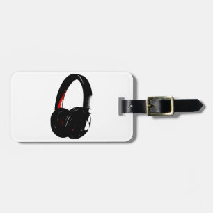 Headphone Pop Art Head Phone Luggage Tag