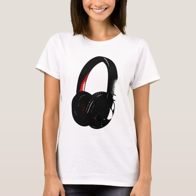 Headphone Pop Art Head Phone T-Shirt (Front)