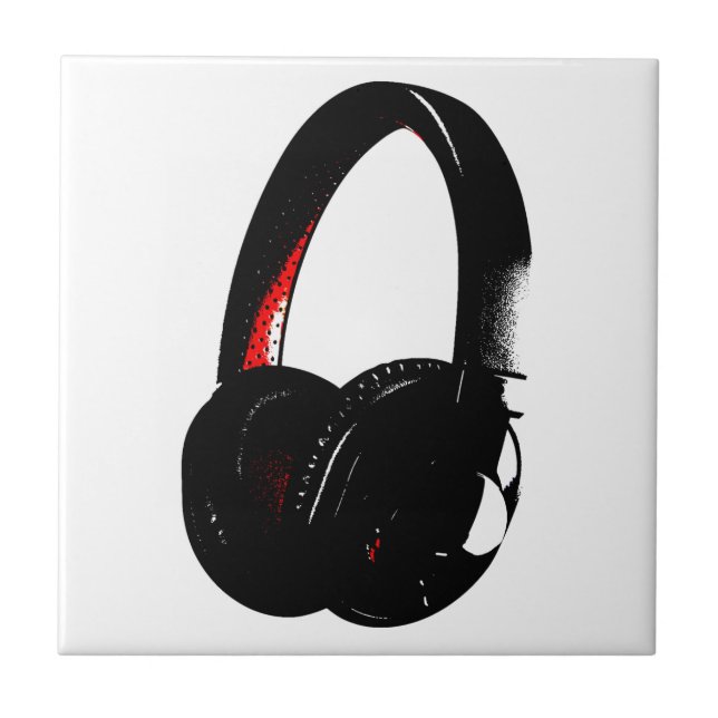 Headphone Pop Art Head Phone Tile (Front)