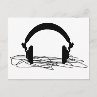 headphone postcard