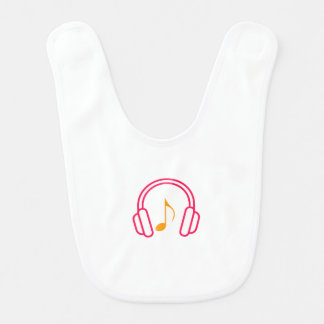 Headphone with staff baby bib