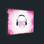 HEADPHONES Bat Bar Mitzvah Sign-In Board Canvas Print<br><div class="desc">WELCOME to my store! 
All my designs are ONE-OF-A-KIND original pieces of artwork designed by me! You can only find them here! I can customize this invite in any way,  just email me at Marlalove@hotmail.com</div>