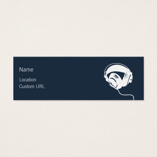 Headphones - Blue Business Card Templates