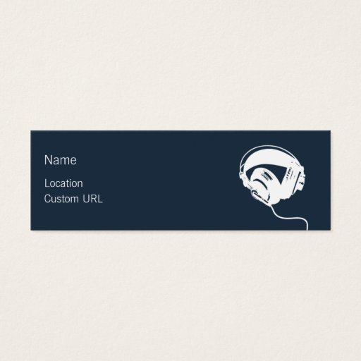 Customizable Headphones - Blue Business Card Templates