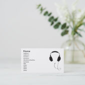 Headphones Business Card (Standing Front)