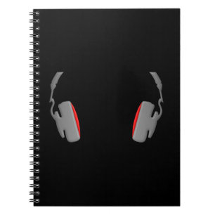 Headphones Cool Simply and Classy Notebook