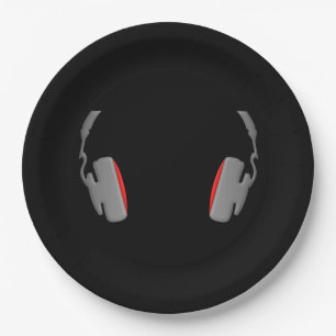 Headphones Cool Simply and Classy Paper Plates