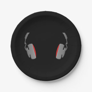 Headphones Cool Simply and Classy Paper Plates