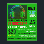 Headphones, DJ, Club Event Advertising Flyer<br><div class="desc">Headphones,  DJ,  Club Event Advertising Flyers By The Business Card Store.</div>
