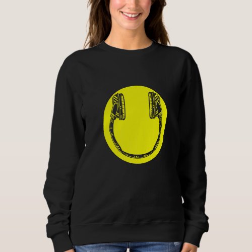 Headphones Dj Deejay Music Pop Bass Techno Rock Po Sweatshirt