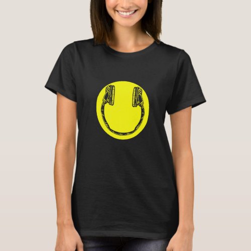 Headphones Dj Deejay Music Pop Bass Techno Rock Po T_Shirt
