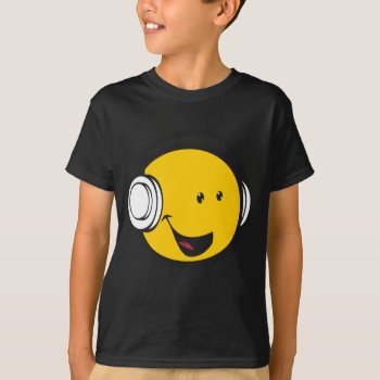 Headphones Emoji T-shirt by EmojiClothing at Zazzle