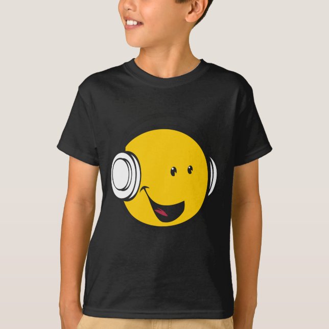 Headphones Emoji T-Shirt (Front)