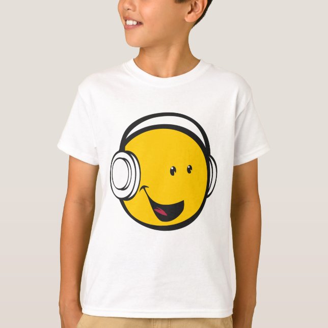 Headphones Emoji T-Shirt (Front)