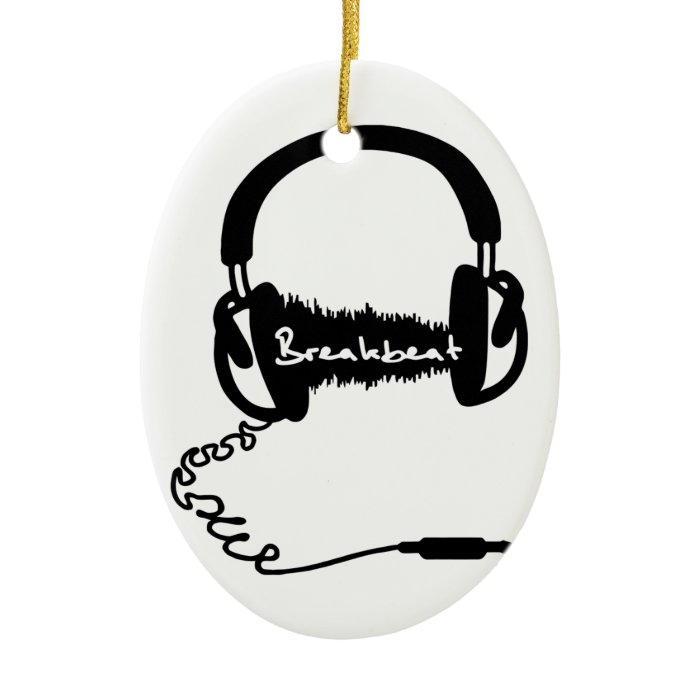 Headphones Headphones Audio Wave Motif Breakbeat Ornaments