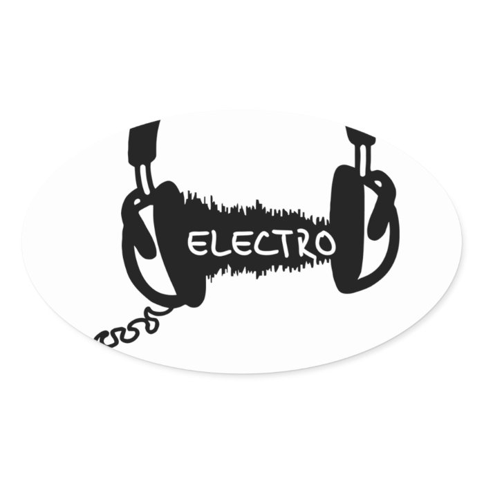 Headphones Kopfhörer Audio Wave Electro Elektro Mu Stickers