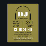 Headphones Logo, DJ, Club Event Advertising Flyer<br><div class="desc">Headphones Logo,  DJ,  Club Event Advertising Flyers By The Business Card Store.</div>