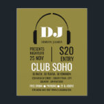Headphones Logo, DJ, Club Event Advertising Flyer<br><div class="desc">Headphones Logo,  DJ,  Club Event Advertising Flyers By The Business Card Store.</div>