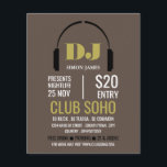 Headphones Logo, DJ, Club Event Advertising Flyer<br><div class="desc">Headphones Logo,  DJ,  Club Event Advertising Flyers By The Business Card Store.</div>
