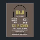 Headphones Logo, DJ, Club Event Advertising Flyer<br><div class="desc">Headphones Logo,  DJ,  Club Event Advertising Flyers By The Business Card Store.</div>