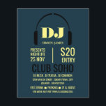 Headphones Logo, DJ, Club Event Advertising Flyer<br><div class="desc">Headphones Logo,  DJ,  Club Event Advertising Flyers By The Business Card Store.</div>
