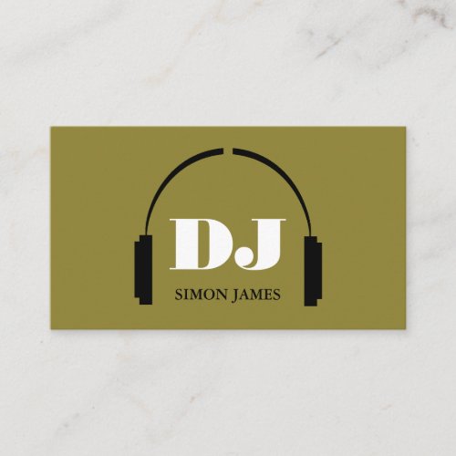 Headphones Logo Professional DJ Business Card