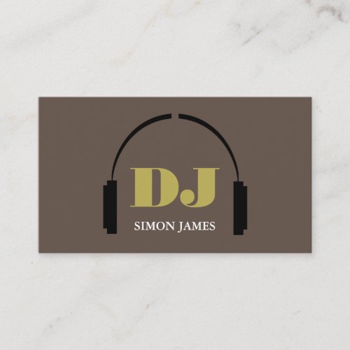 Headphones Logo Professional DJ Business Card