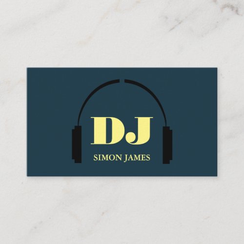 Headphones Logo Professional DJ Business Card