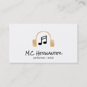 Headphones   Musical Note Business Card
