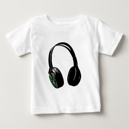 Headphones Pop Art Baby T_Shirt