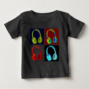 Headphones Pop Art Baby T-Shirt